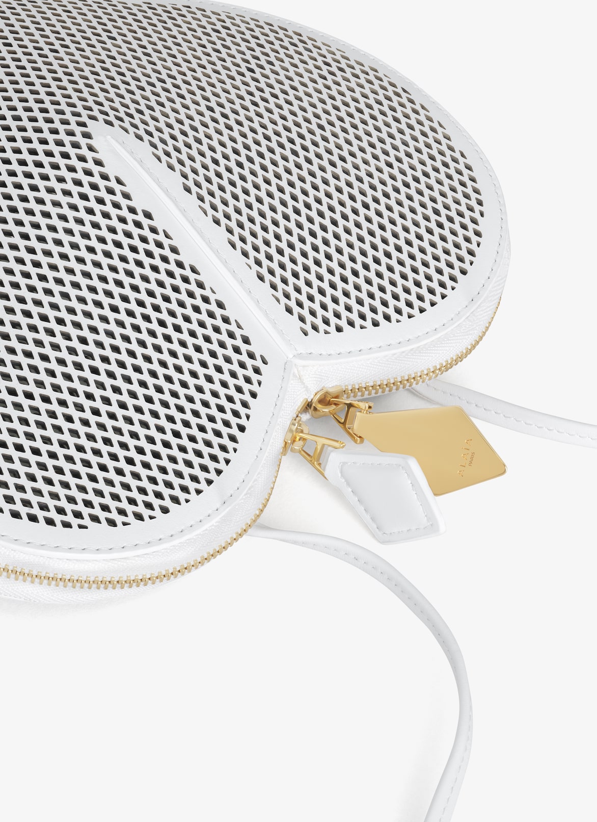 LE CŒUR BAG IN PERFORATED LEATHER ALAÏA OPTIC WHITE LE CŒUR BAG IN PERFORATED LEATHER